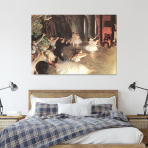 Impressão Em Tela Ensaio no Palco por Edgar Degas