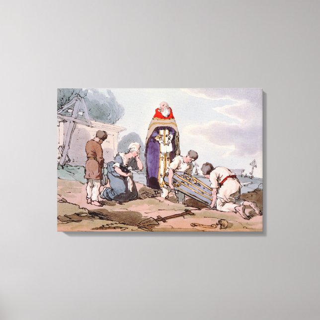 Impressão Em Tela Enterramento, gravado pelo artista, publicado em 1 (Frente)