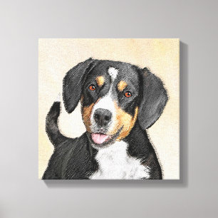 Impressão Em Tela Entlebucher Mountain Dog Painting - Arte Original
