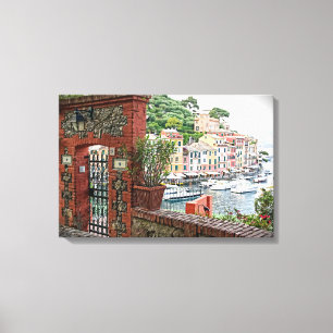 Impressão Em Tela Entrada ao paraíso em Portofino, Italia