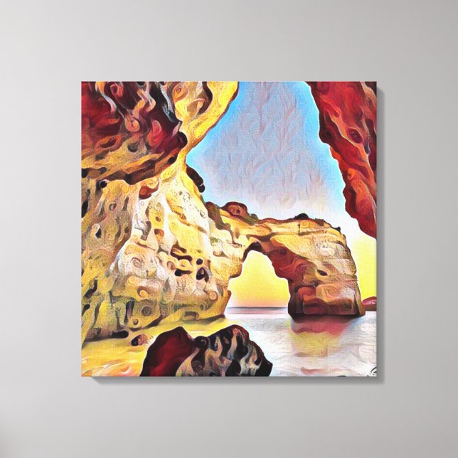 Impressão Em Tela Entre a água salgada (Frente)