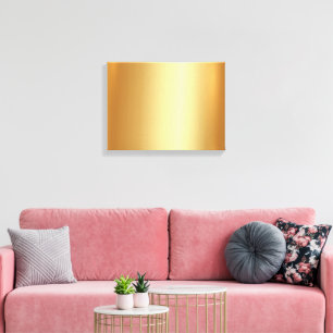 Impressão Em Tela Envie Sua Foto em Fundo Dourado Glamouroso