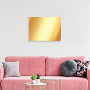 Impressão Em Tela Envie Sua Foto em Fundo Dourado Horizontal