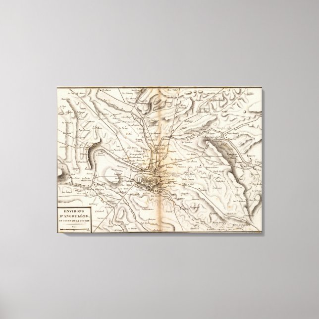 Impressão Em Tela Environs d'Angouleme (Frente)