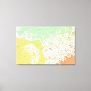 Impressão em Tela Envolvida com Borrifo de Pastel