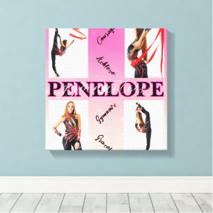 Impressão Em Tela Envolvimento de Fotografias Rosa 4 Envolvidas