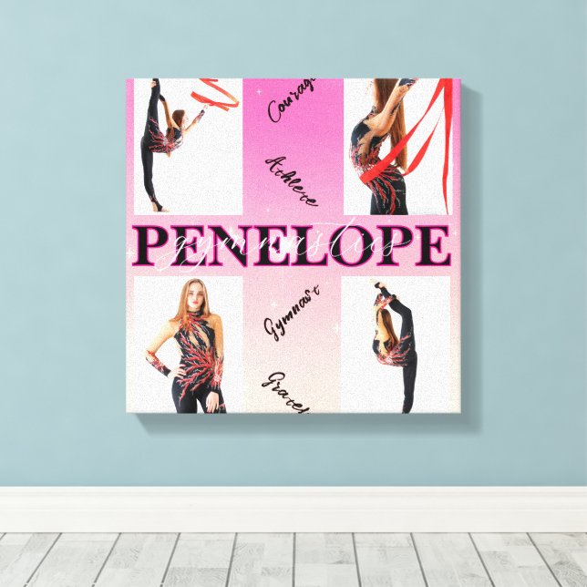 Impressão Em Tela Envolvimento de Fotografias Rosa 4 Envolvidas (Insitu(piso de madeira))