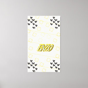 Impressão Em Tela Enzo, nome pessoal de caligrafia desenhada à mão