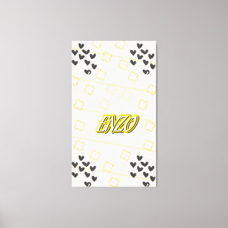 Impressão Em Tela Enzo, nome pessoal de caligrafia desenhada à mão