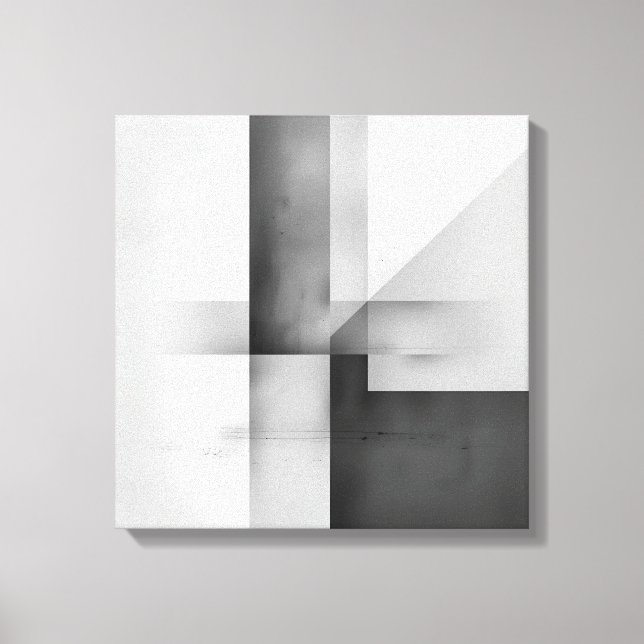 Impressão Em Tela Equilíbrio em contraste - Escala de Cinzas minimal (Frente)