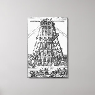 Impressão Em Tela Erecendo o antigo Obelisco Egípcio