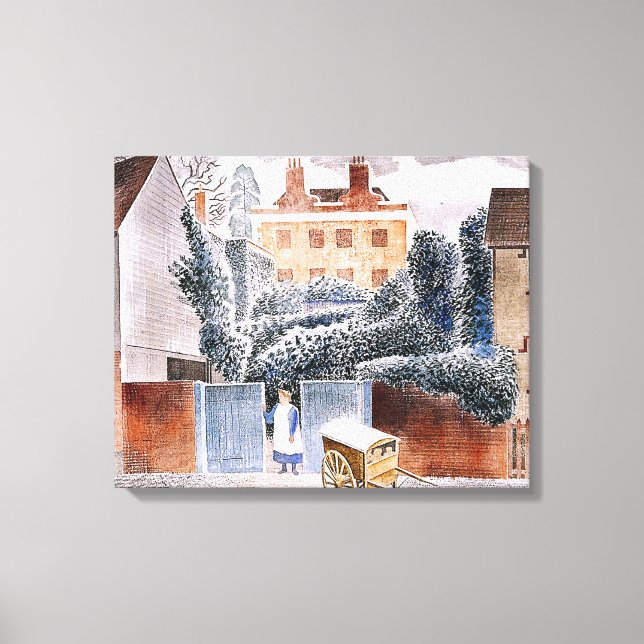 Impressão Em Tela Eric Ravilious, A Vaga, o realismo mágico, (Frente)