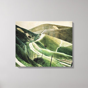 Impressão Em Tela Eric Ravilious - Chalk Paths, famoso trabalho de a