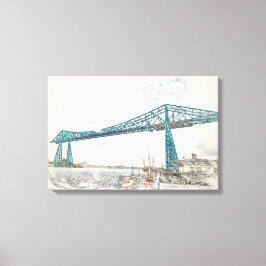 Impressão Em Tela Esboço Artístico da Ponte Transportadora de Middle