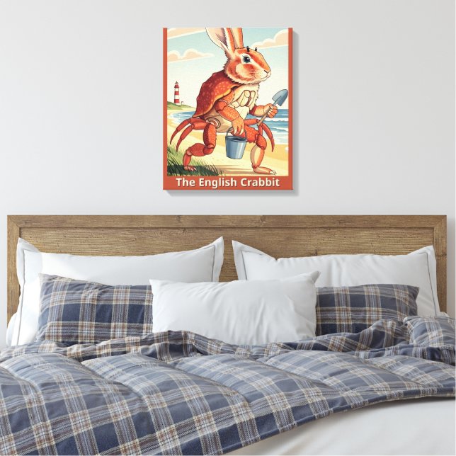 Impressão Em Tela Esboço engraçado de coelho (Insitu(Quarto))