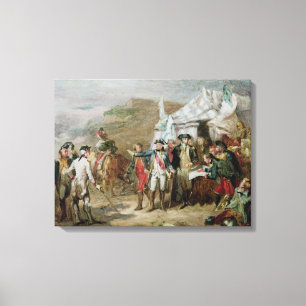 Impressão Em Tela Esboço para a batalha de Yorktown