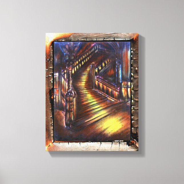 Impressão Em Tela Escada de luz (Frente)