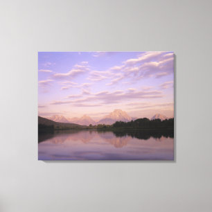 Impressão Em Tela Escala de Teton refletida no rio Snake. Te grande