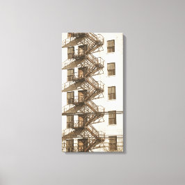 Impressão Em Tela Escape de Incêndio Vintage