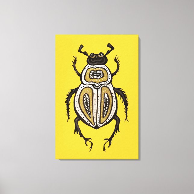 Impressão Em Tela Escarpa Amarelo Inseto (Frente)