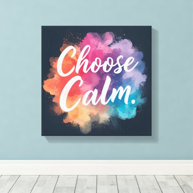 Impressão Em Tela Escolha Cores Vibrantes Mindfulness Calmo (Insitu(piso de madeira))