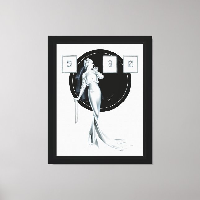 Impressão Em Tela Escolhendo seu homem por George Petty (Frente)