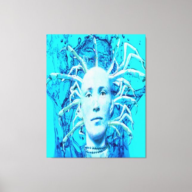 Impressão Em Tela Escorpião Azul (Frente)