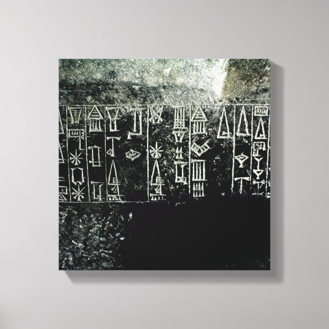 Impressão Em Tela Escrita cuneiforme (Frente)