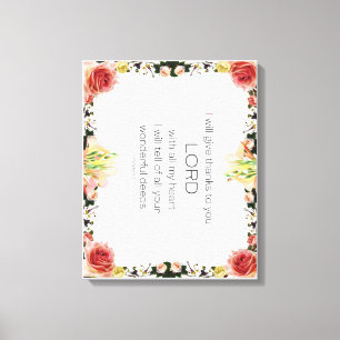 Impressão Em Tela Escritura Salm 9, Floral