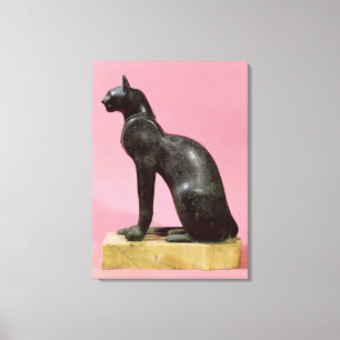 Impressão Em Tela Escultura de um gato, período atrasado