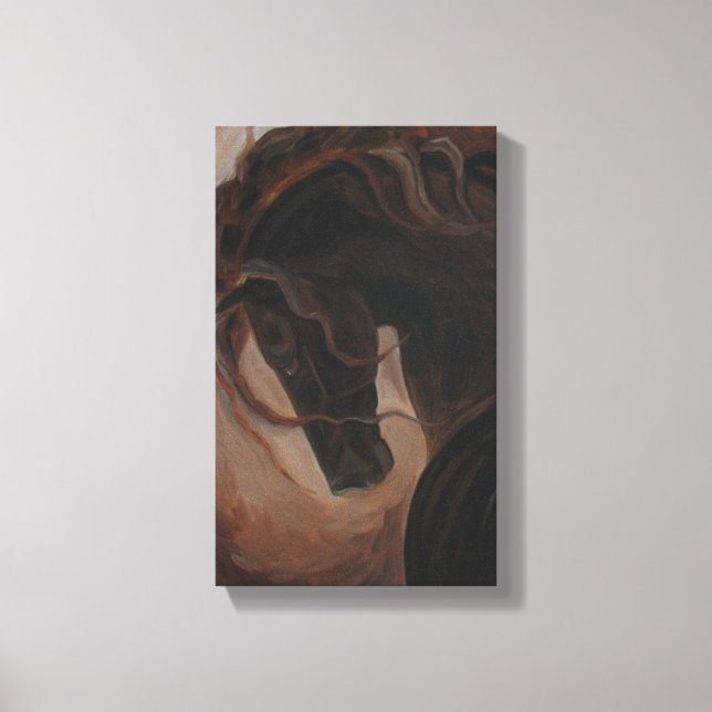 Impressão Em Tela Escuro e aluz, andalusianos, arte equina, espanhol (Frente)