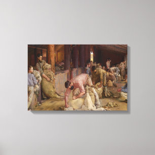 Impressão Em Tela Escutando os Rams (Arte australiana) (Tom Roberts)