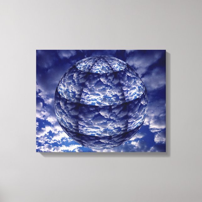 Impressão Em Tela esfera abstrato cloud 3D (Frente)