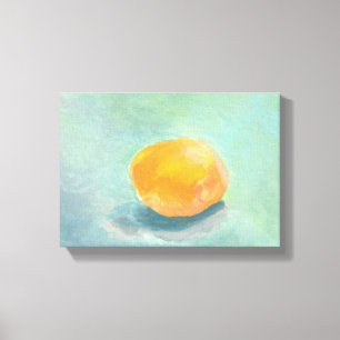 Impressão Em Tela Esfera abstrato laranja "Vida Estática" em Aquarel