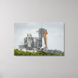 Impressão Em Tela Esforço do vaivém espacial na plataforma de