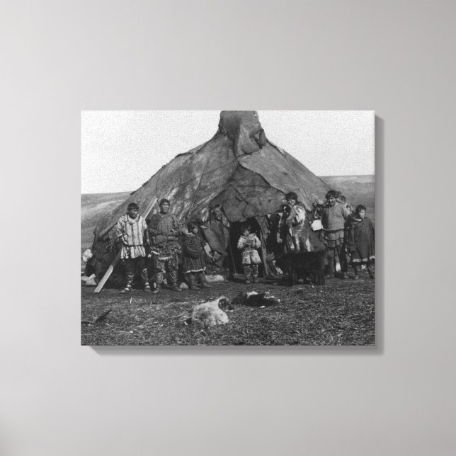 Impressão Em Tela Eskimo Igloo Perto de Nome, Foto do Alasca (Frente)