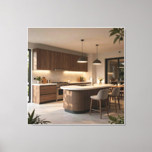 Impressão Em Tela Espaço Culinário Moderno ao Ar Livre