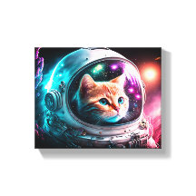 Espaço Engraçado Astronauta Gatinho Galáxia Univer