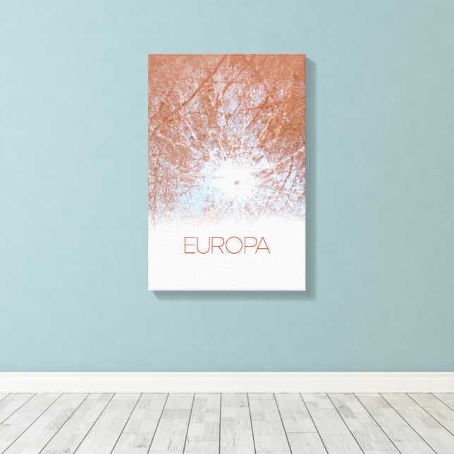 Impressão Em Tela Espaço Exterior, Cosmos, Sistema Solar, Lua Europa (Insitu(piso de madeira))