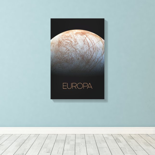Impressão Em Tela Espaço Exterior, Cosmos, Sistema Solar, Lua Europa (Insitu(piso de madeira))