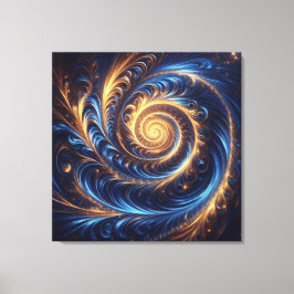 Impressão Em Tela Espaços Abstrato modernos - Real Azul e Suavimento