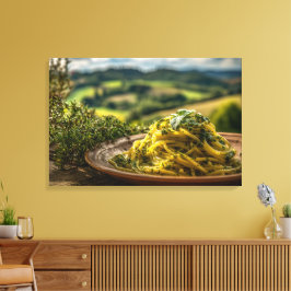 Impressão Em Tela Espaguete com Herbos Frescos