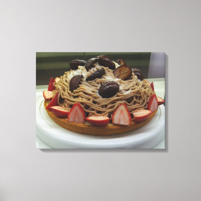 Impressão Em Tela Espaguete Japonês & Bolo de Morango (Frente)