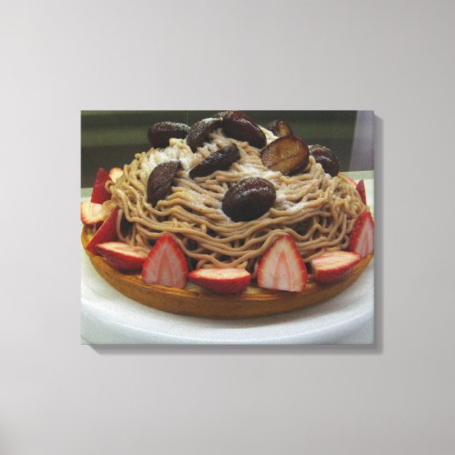 Impressão Em Tela Espaguete japonês e bolo de morango (Frente)