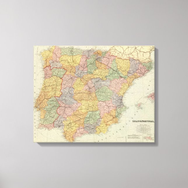 Impressão Em Tela Espanha e Portugal 2 (Frente)
