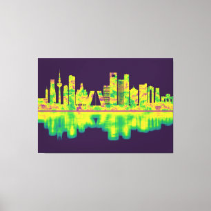 Impressão Em Tela Espanha Skyline