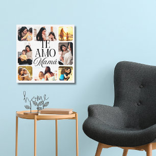 Impressão Em Tela Espanhol Eu Te Amo Mãe 8 Foto Presente Dia das Mãe