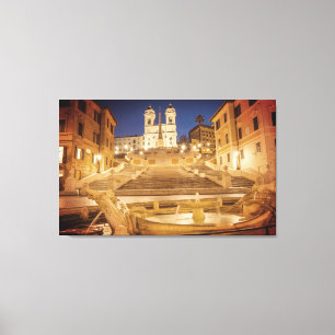 Impressão Em Tela Espanhol, Trinità dei Monti, igreja de Roma Itália