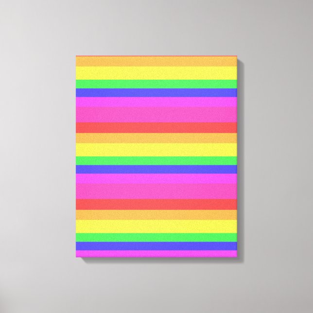 Impressão Em Tela Espectro Arco-Íris Colorido (Frente)