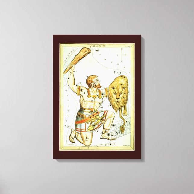 Impressão Em Tela Espelho da Urânia, Mapa Celestial da Astronomia Vi (Frente)